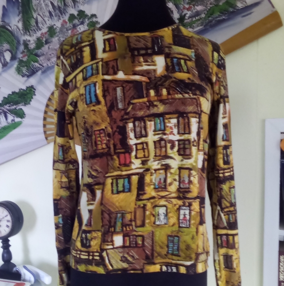 Chico's art deco shirt - Picture 1 of 9